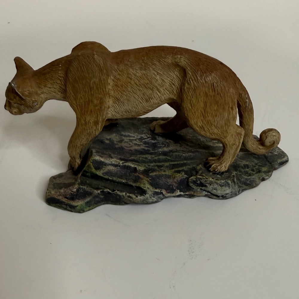 Hudson Pewter Cougar Figurine Limited Edition 655/3000 Hand Painted USA Made